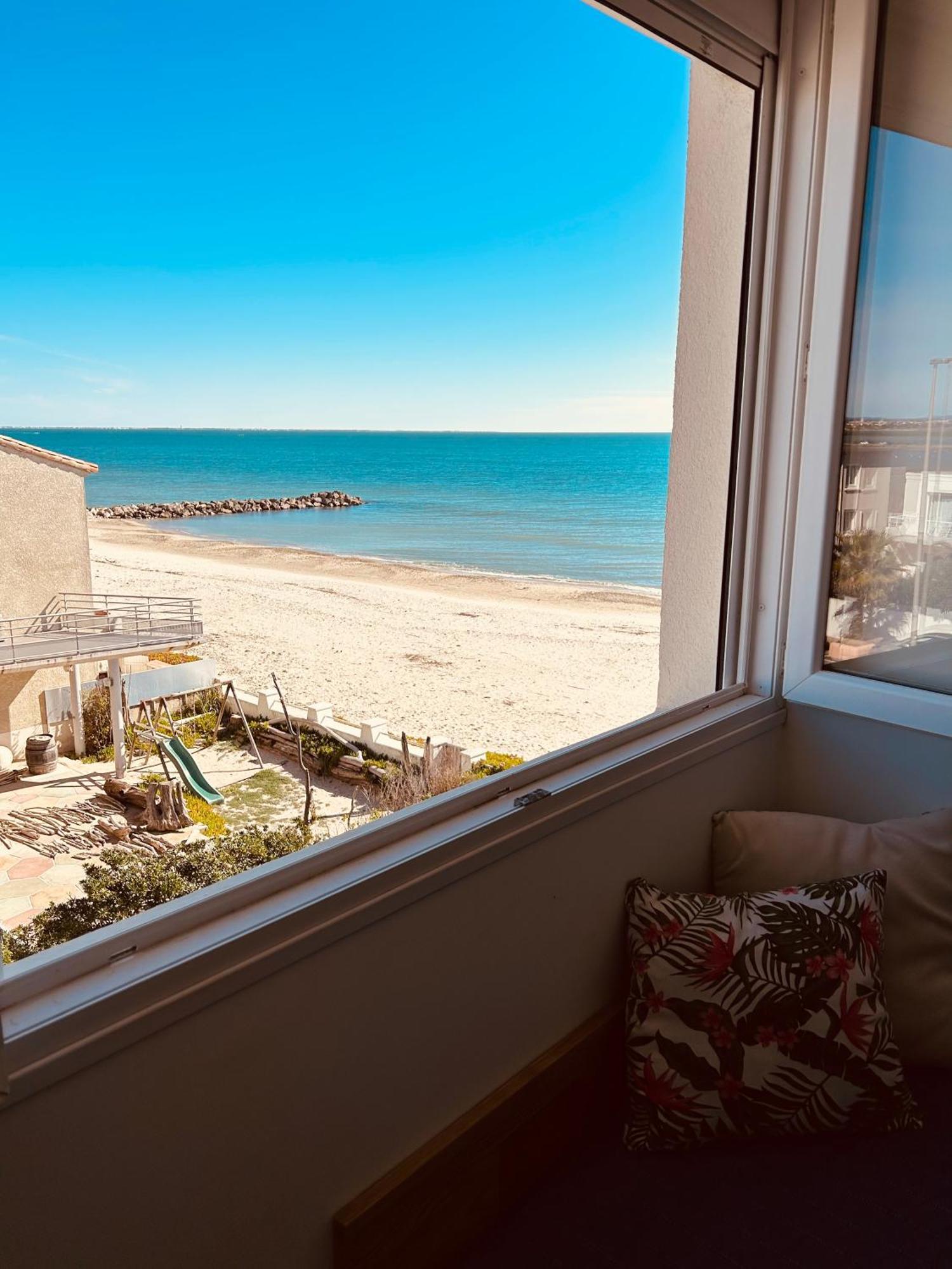 Estudio 1Ere Ligne Vue Mer ,Place De Parking Privee Acces A La Plage De La Residence 3Eme Etage Палава-ле-Фло Экстерьер фото